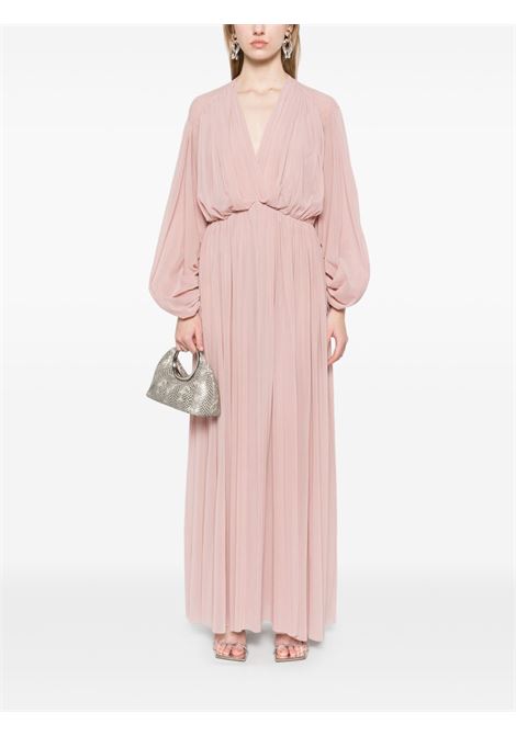 Abito lungo con scollo a V in rosa Philosophy Di Lorenzo Serafini - donna PHILOSOPHY DI LORENZO SERAFINI | 043321180187